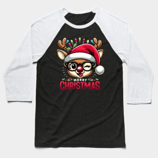 Merry Christmas Reindeer Rudolph Xmas Family holiday Baseball T-Shirt